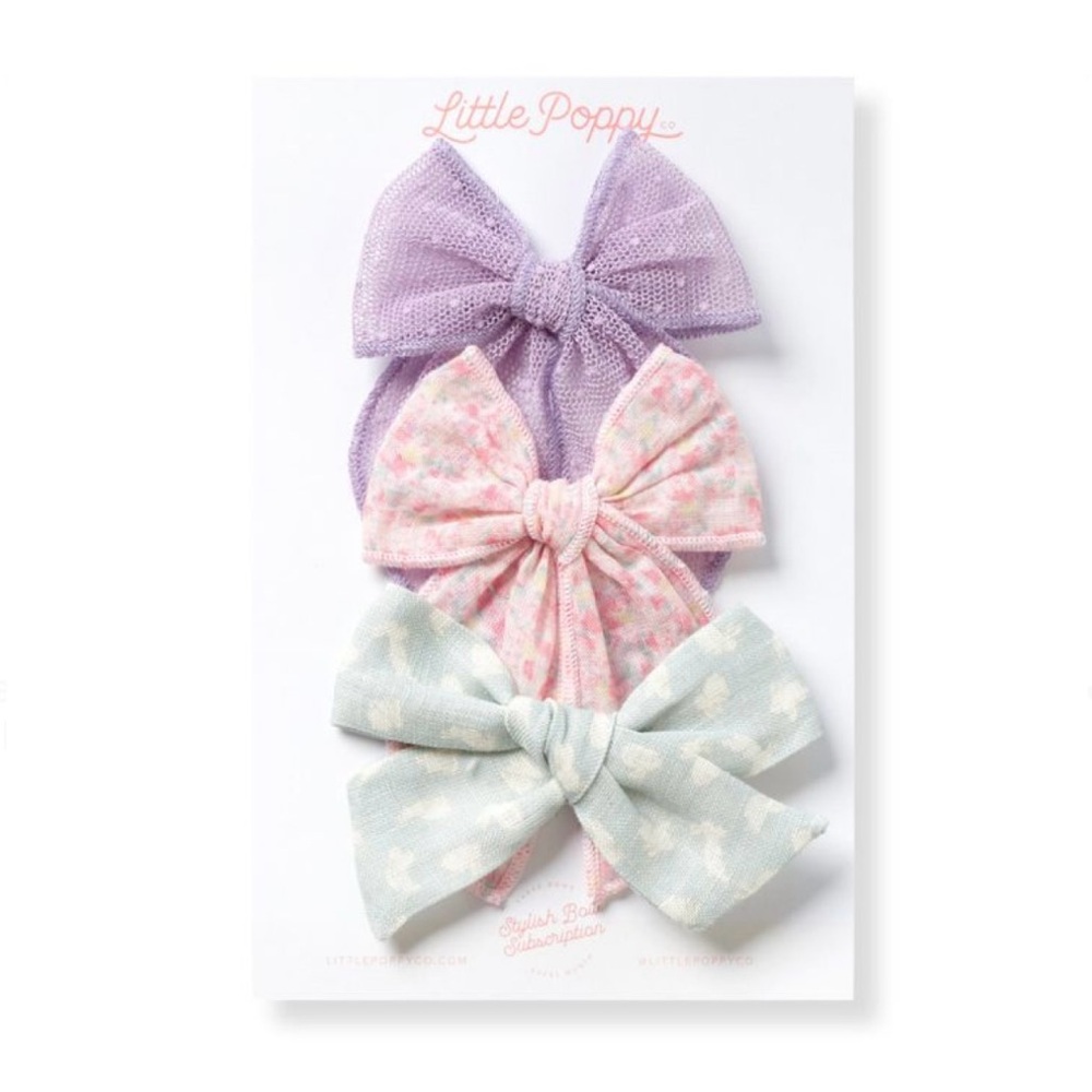 Little Poppy Co Bunny Bow Clip Set - April 2022